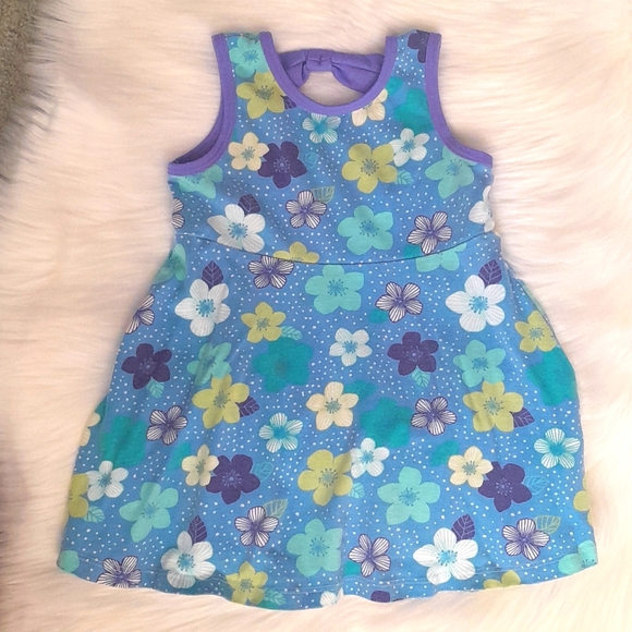 Peanut & Ollie 2T Girls Blue Floral Summer Dress - Picture 1 of 5